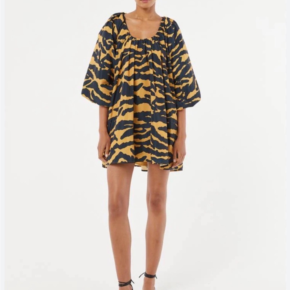 RHODE Black and Yellow Mini Dress